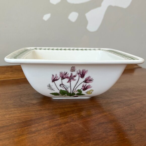 Portmeirion Botanic Garden Pansy 6.5" Square Bowl Cereal Soup Replacement Viola - Picture 8 of 13